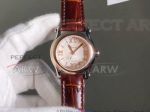 Perfect Replica Chopard Happy Sport Rose Gold Smooth Bezel Brown Leather 30mm Women's Watch